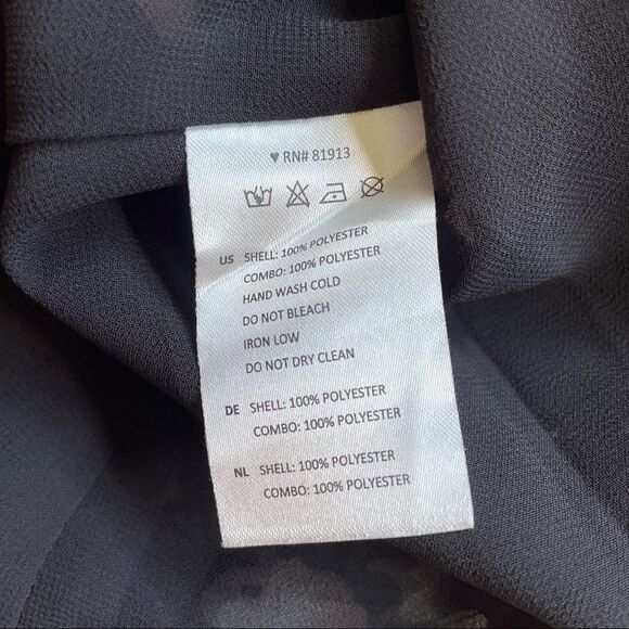 NWT Cooper and Ella Black Off The Shoulder Popcorn Dress - Size: Small - Picture 11 of 12